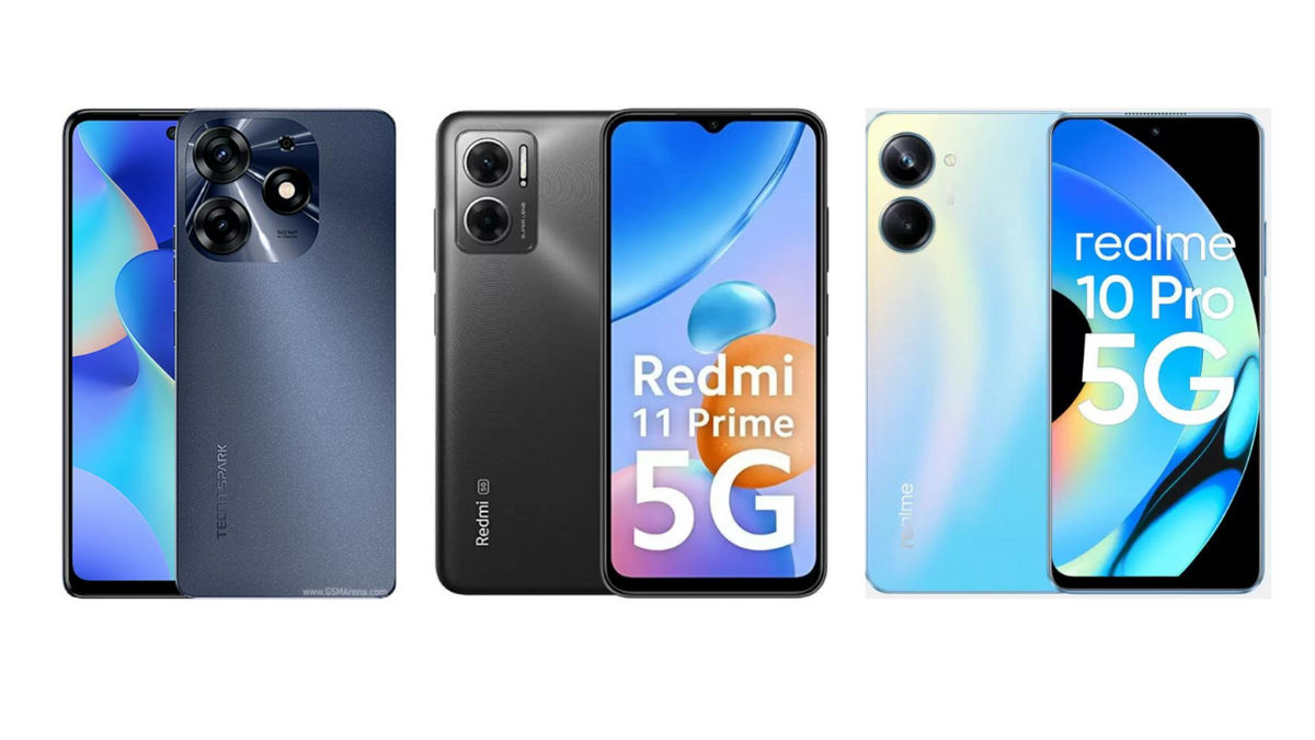 Tecno Spark 10 Pro vs Redmi 11 Prime vs Realme 10 to see the best specced phone under ₹14000  | DigitTecno Spark 10 Pro vs Redmi 11 Prime vs Realme 10 to see the best specced phone under ₹14000  | Digit