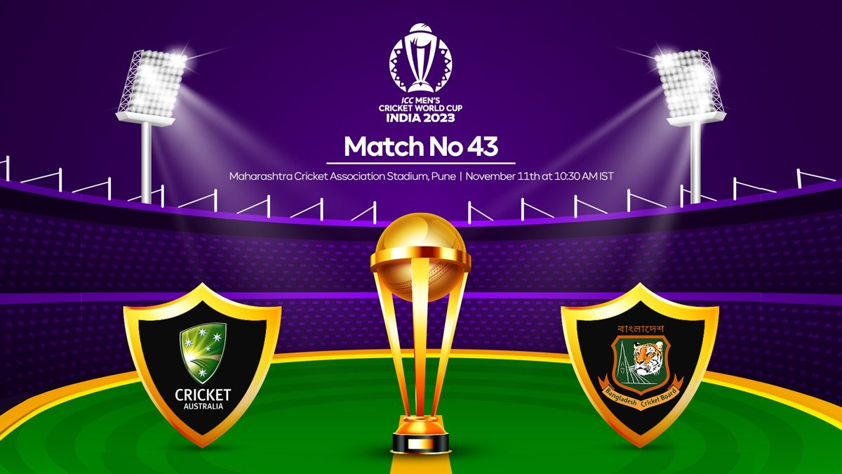 AUS vs BAN: Check our Dream11 Prediction, Fantasy Cricket Tips, Playing Team Picks for ICC Cricket World Cup 2023, Match 43 on November 11thAUS vs BAN: Check our Dream11 Prediction, Fantasy Cricket Tips, Playing Team Picks for ICC Cricket World Cup 2023, Match 43 on November 11th