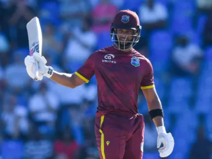 साई होप ने 68 गेंदों पर 68 रन बनाए।