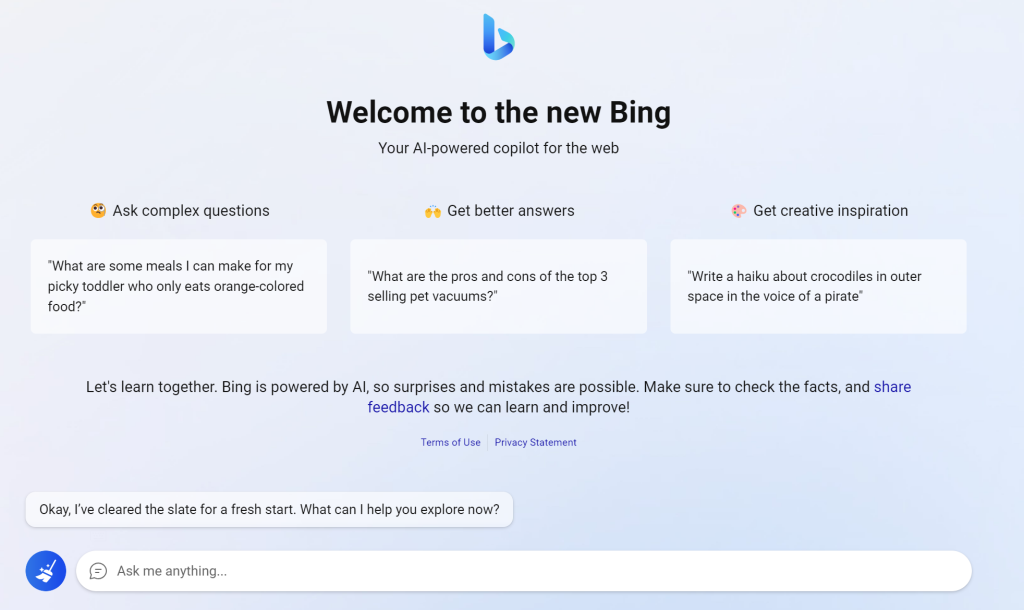 Asking Bing Chat to be more creative will decrease its accuracyAsking Bing Chat to be more creative will decrease its accuracy